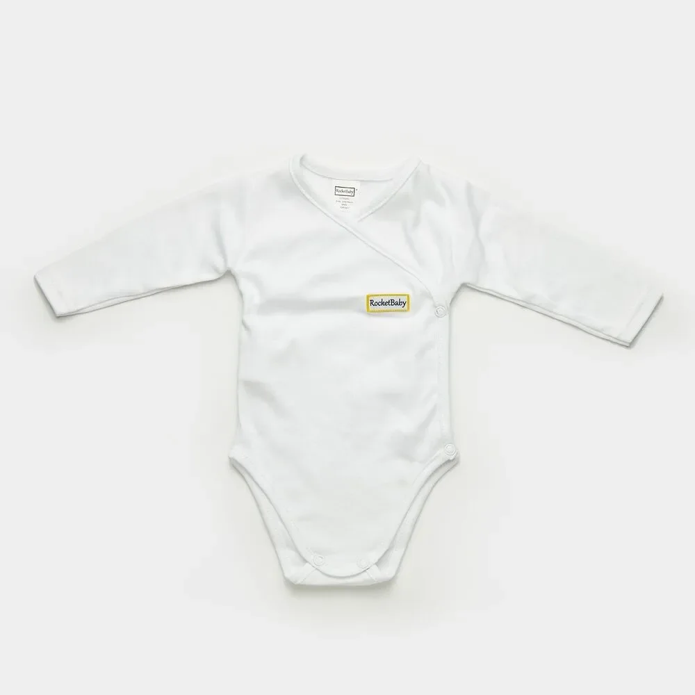 ROCKETBABY Bodysuit Kimono Long Sleeve White